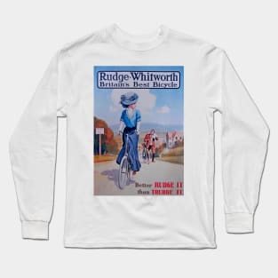 Vintage Rudge Bicycle Poster Long Sleeve T-Shirt